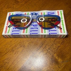 Man Repeller Unibrow Sunglasses in Blue, Red & Tortoise